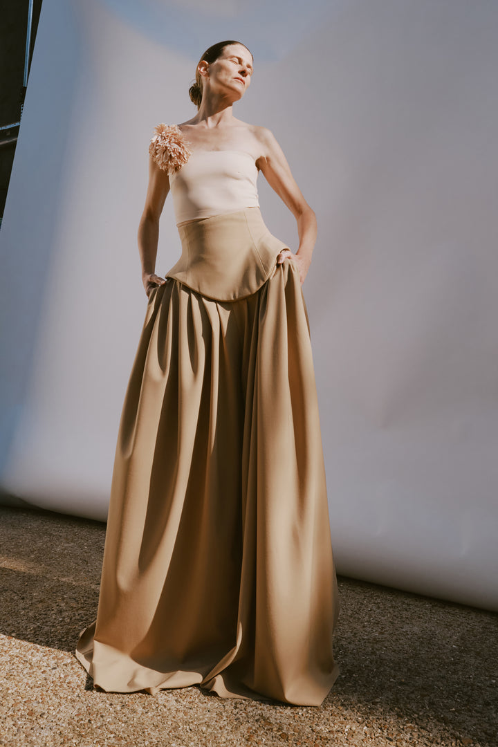 Bralette With Pom Pom Nude