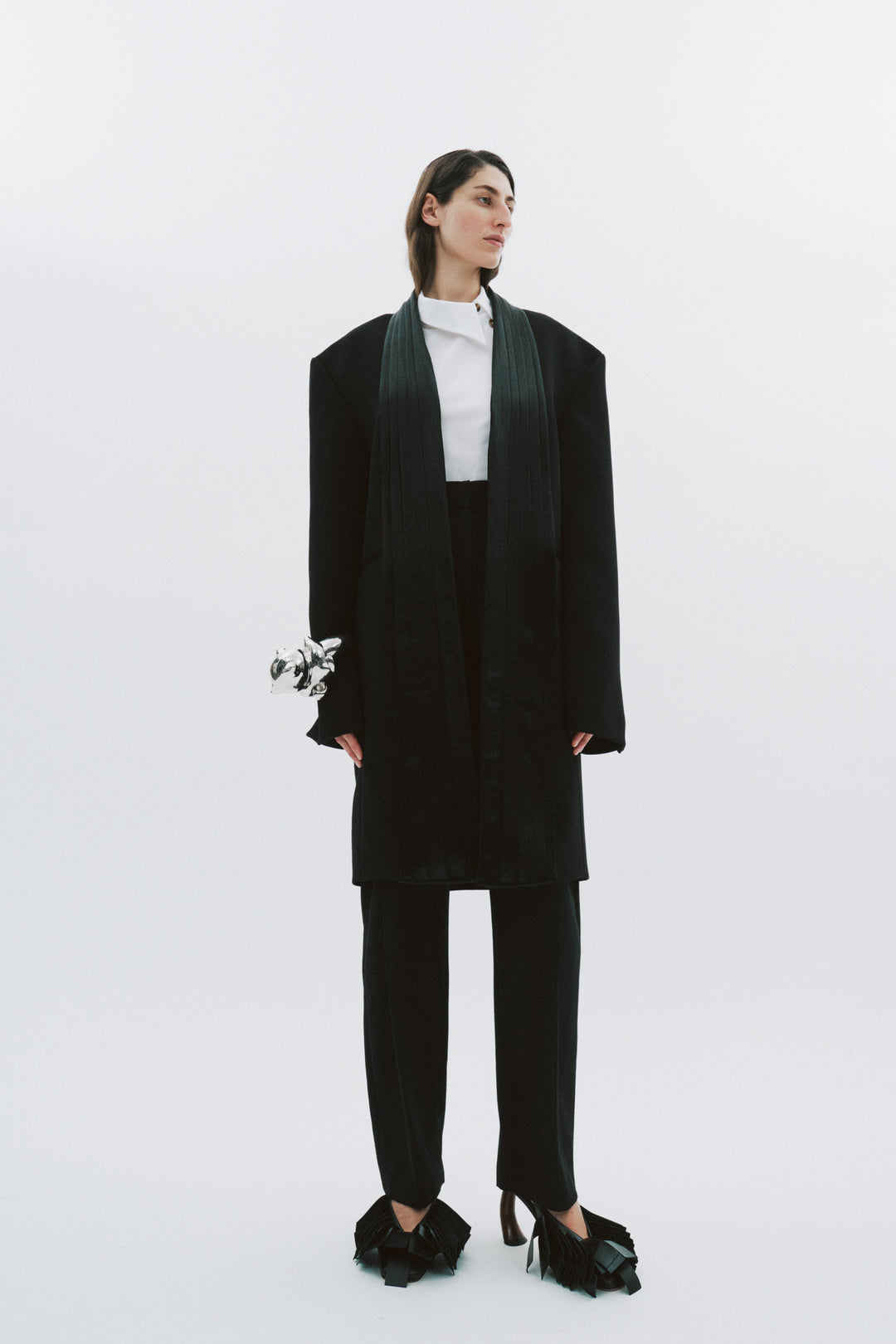 Cummerbund Collar Tuxedo Jacket Black