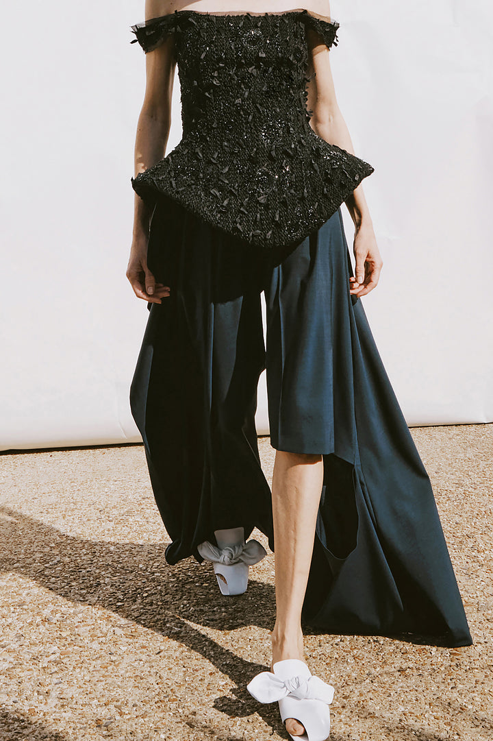 Tim Open Toe Shoes With Bow White