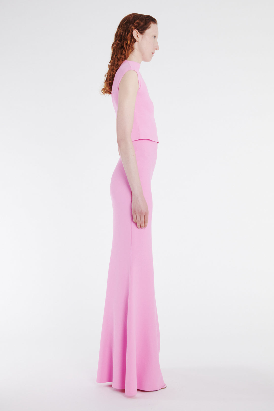 Knitted Sleeveless Top Pink