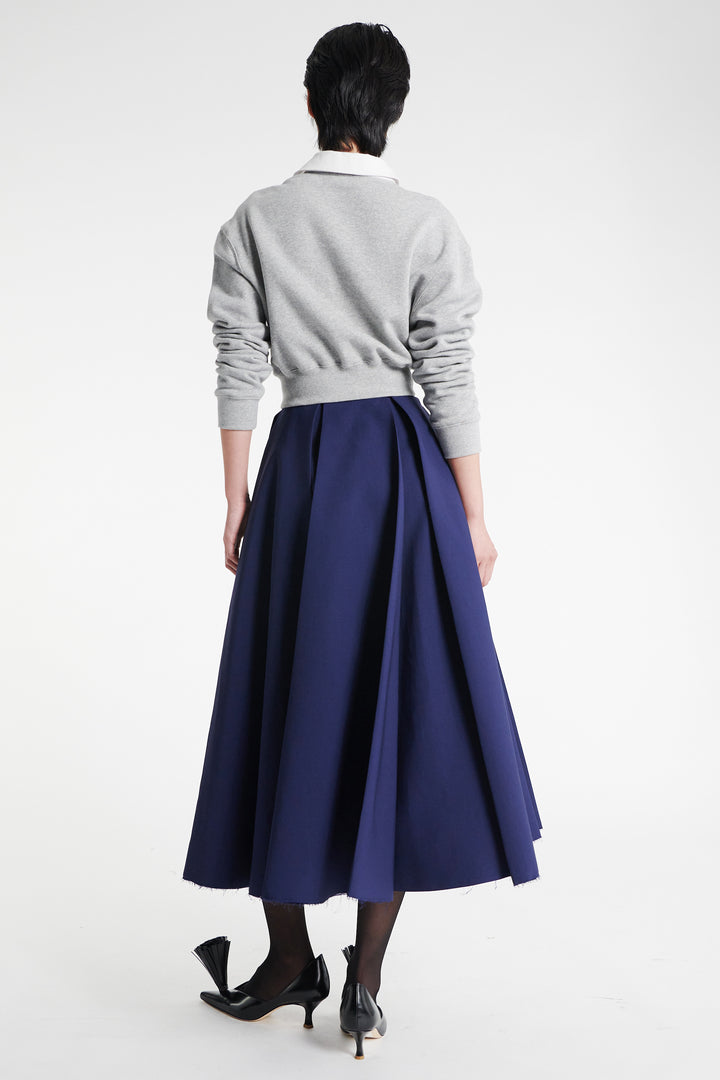 Pleated Skirt Navy