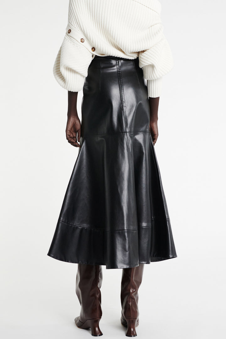 Flared Hem Skirt Black