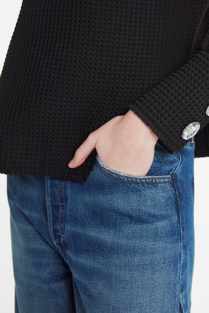 Recycled Jeans With Side Inserts Blue