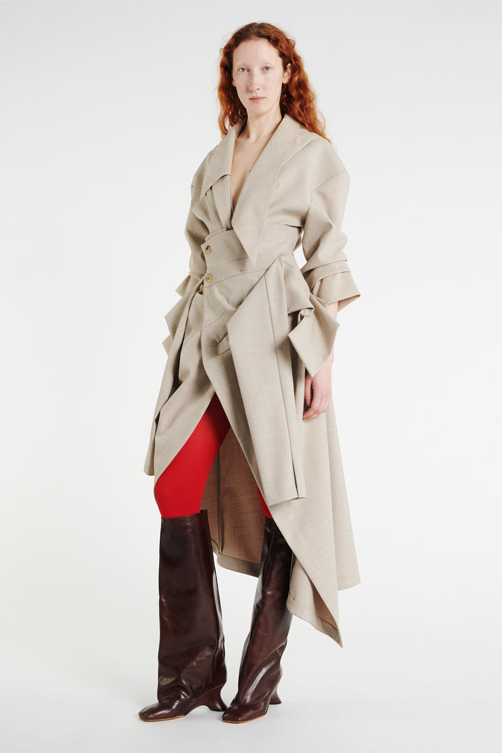 Shirt Skirt Beige Melange