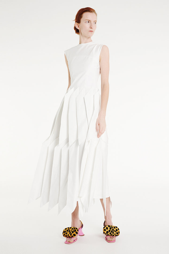 Dress With Panel White - Exclusive