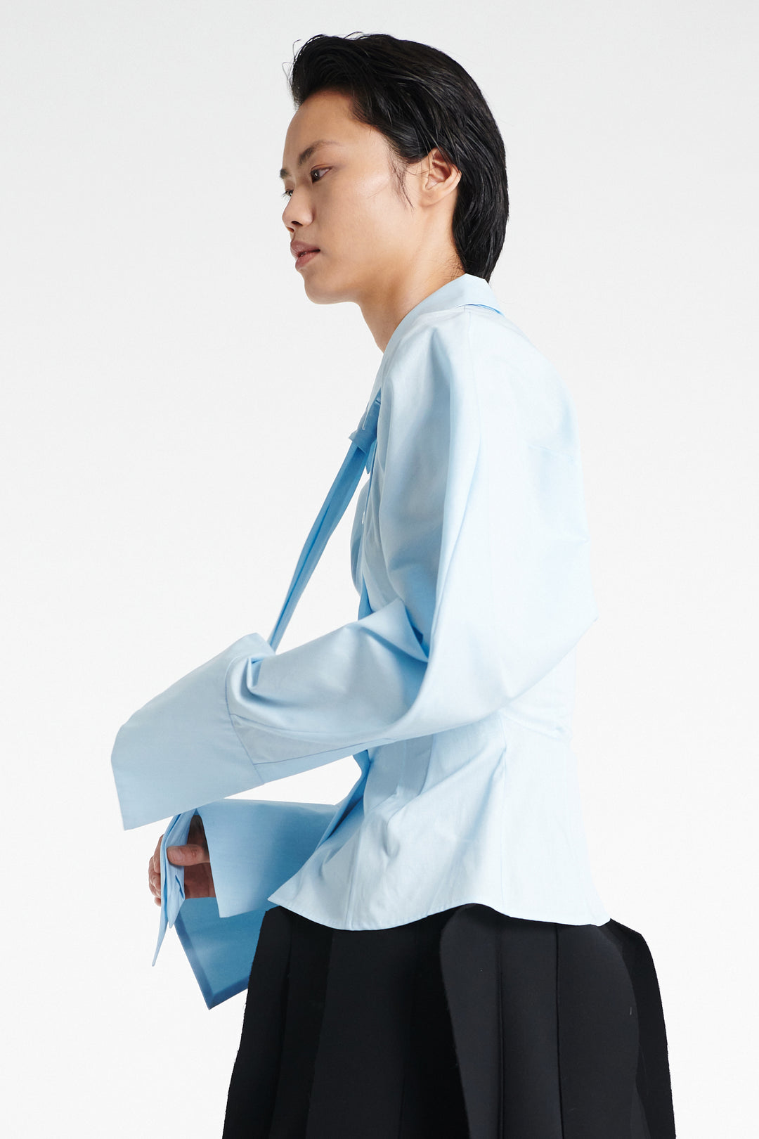 Puff Sleeve Shirt Light Blue