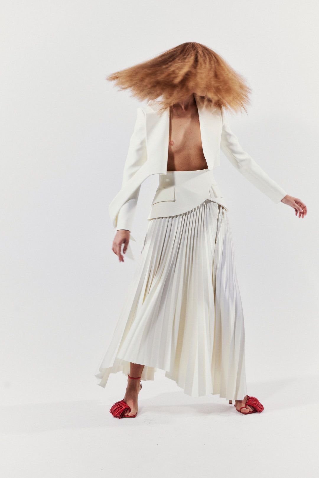 acka jacquard knit skirt（ivory）
