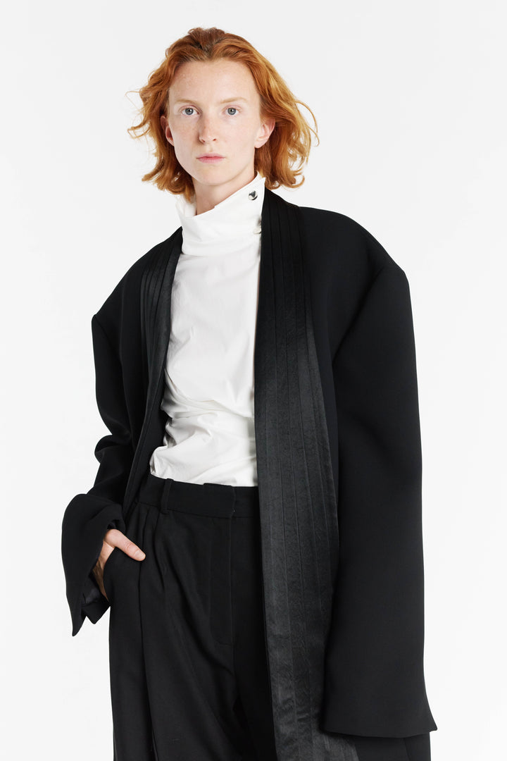 Cummerbund Collar Tuxedo Jacket Black
