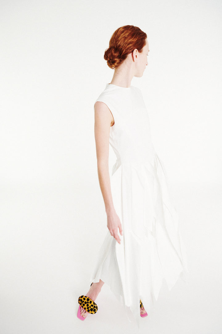 Dress With Panel White - Exclusive