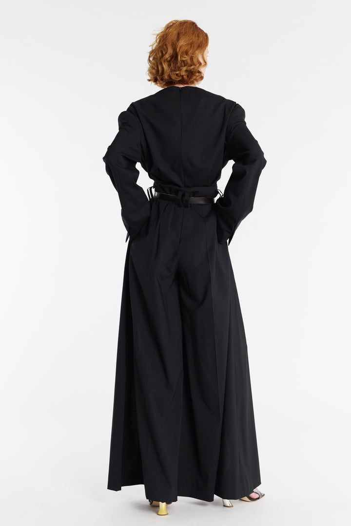 Full Split Wide Leg Trousers Black