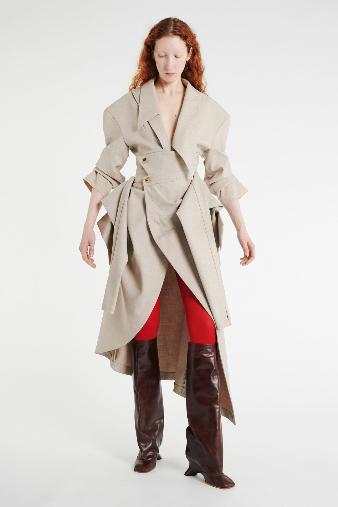 Shirt Skirt Beige Melange