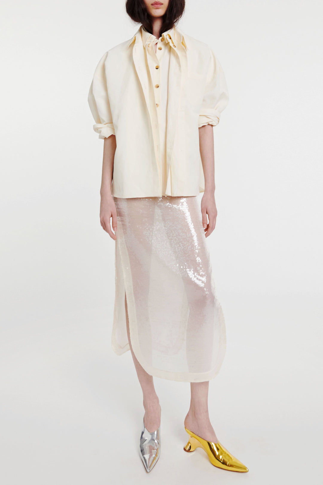 Sequined Skirt Ivory