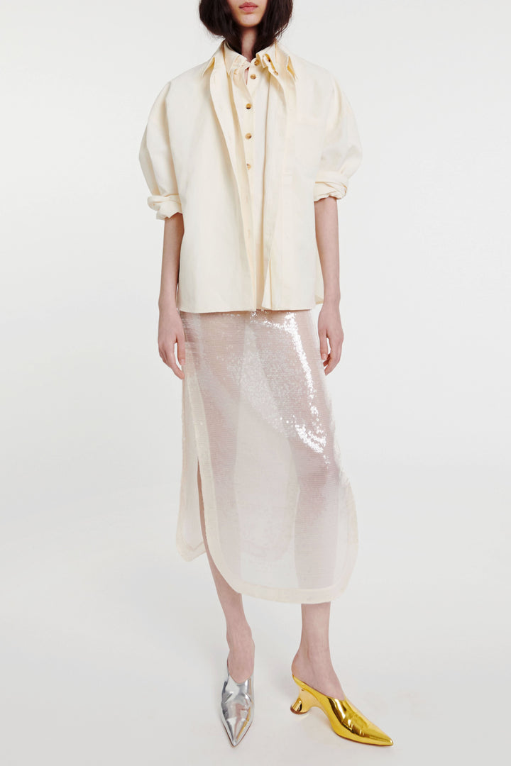 Sequined Skirt Ivory