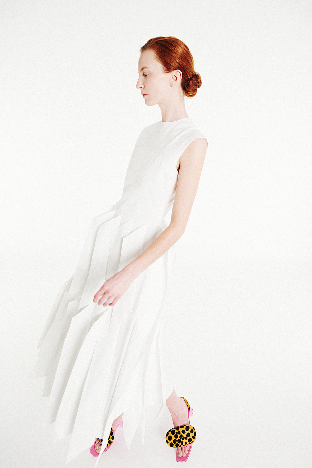 Dress With Panel White - Exclusive