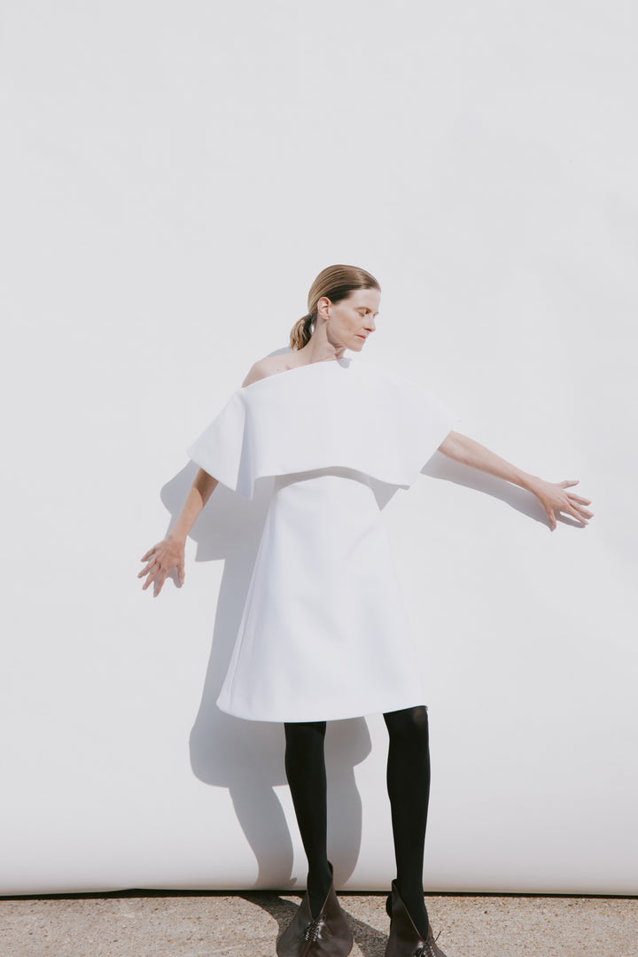 Big Collar Dress White
