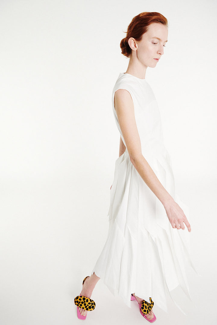 Dress With Panel White - Exclusive