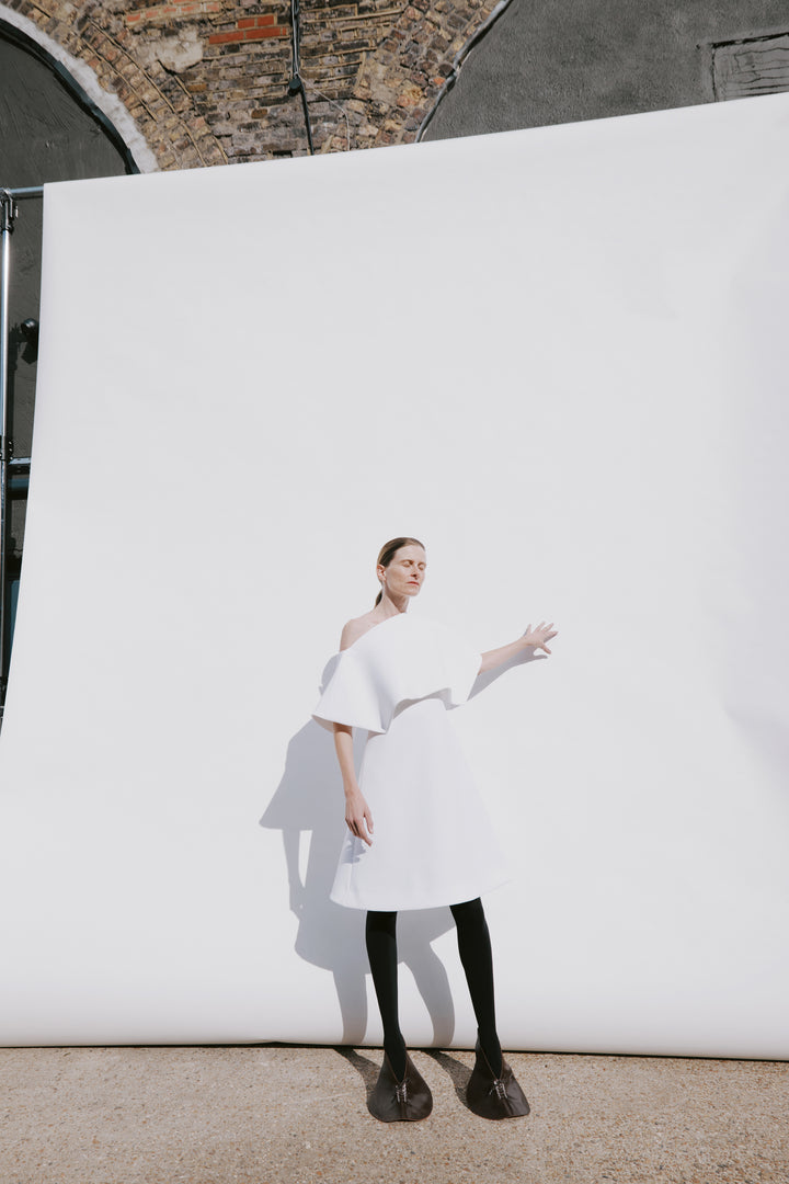 Big Collar Dress White