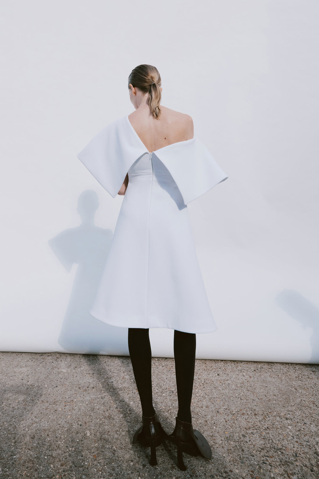 Big Collar Dress White | Luxury Womenswear
