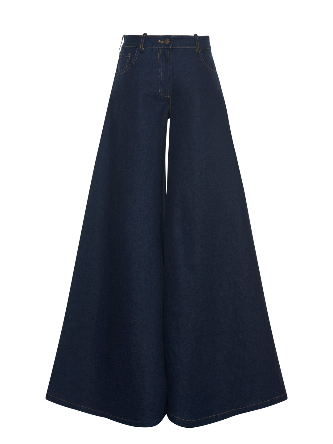Wide Leg Denim Indigo Rinse Wash