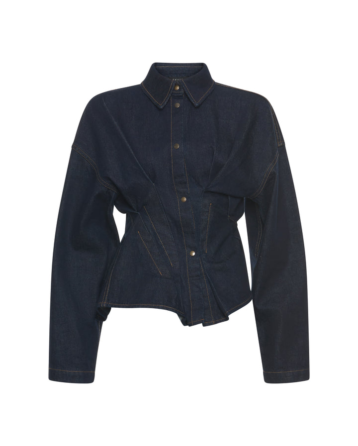 Rinse Wash Denim Shirt Indigo