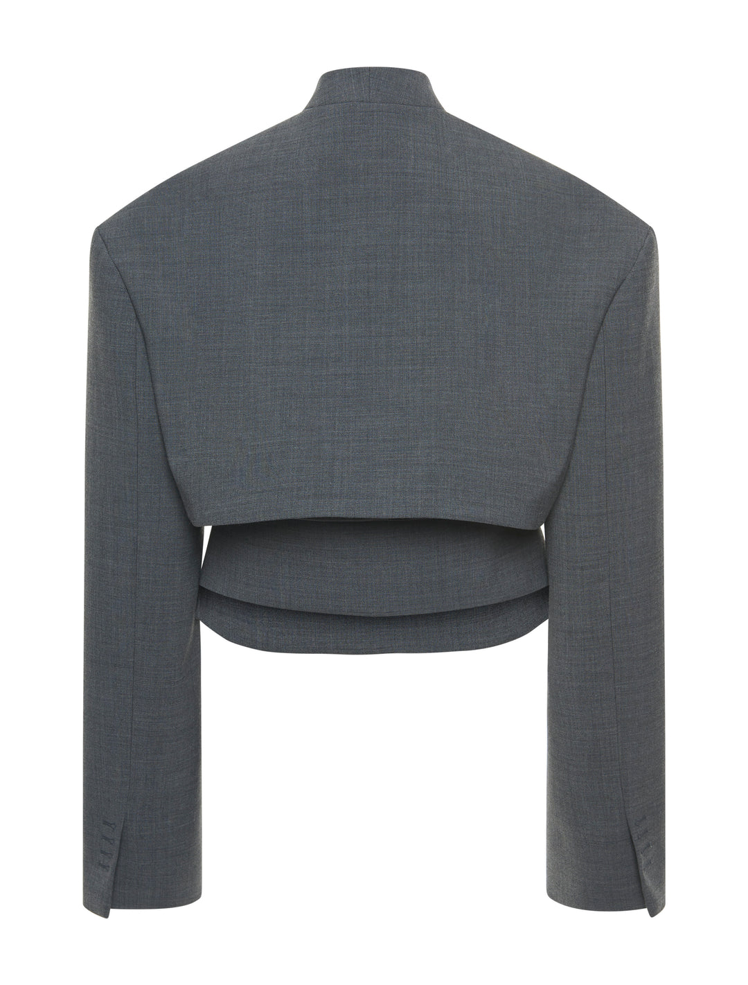 Cropped Jacket With Insert Grey