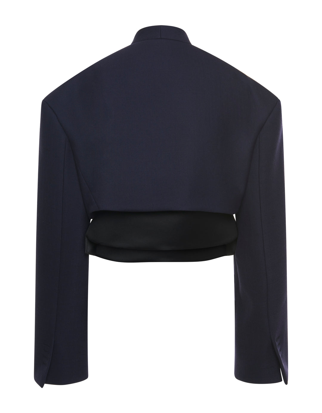 Cropped Jacket With Insert Navy Black