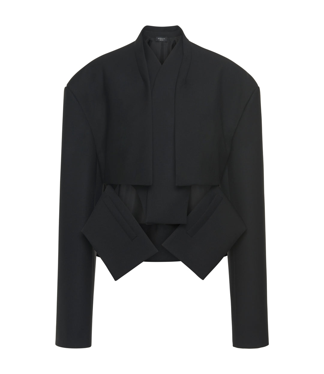 Cropped Jacket With Insert Black