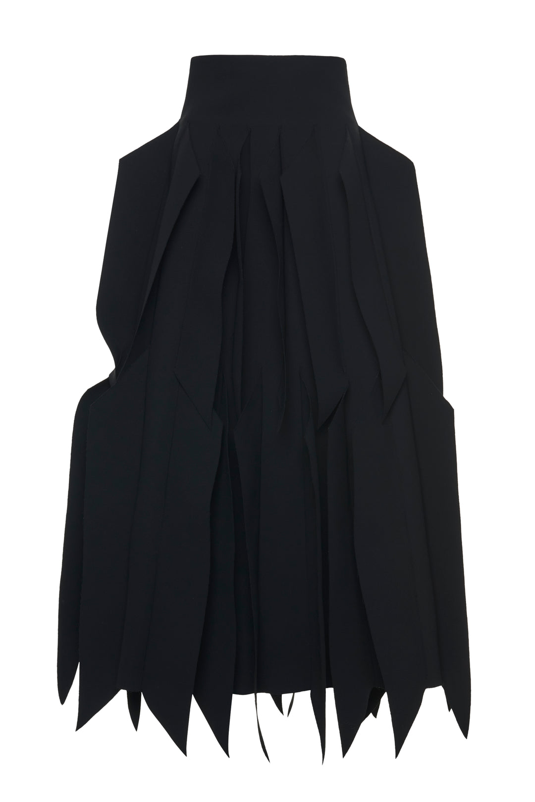 Skirt With Panel Applique Black