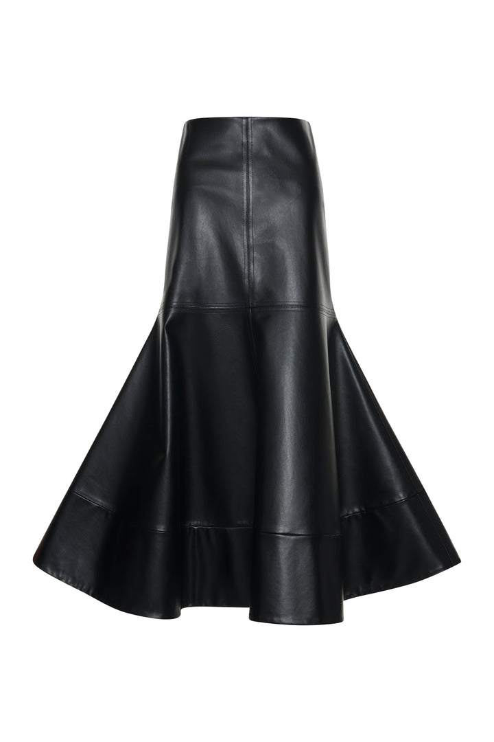 Flared Hem Skirt Black