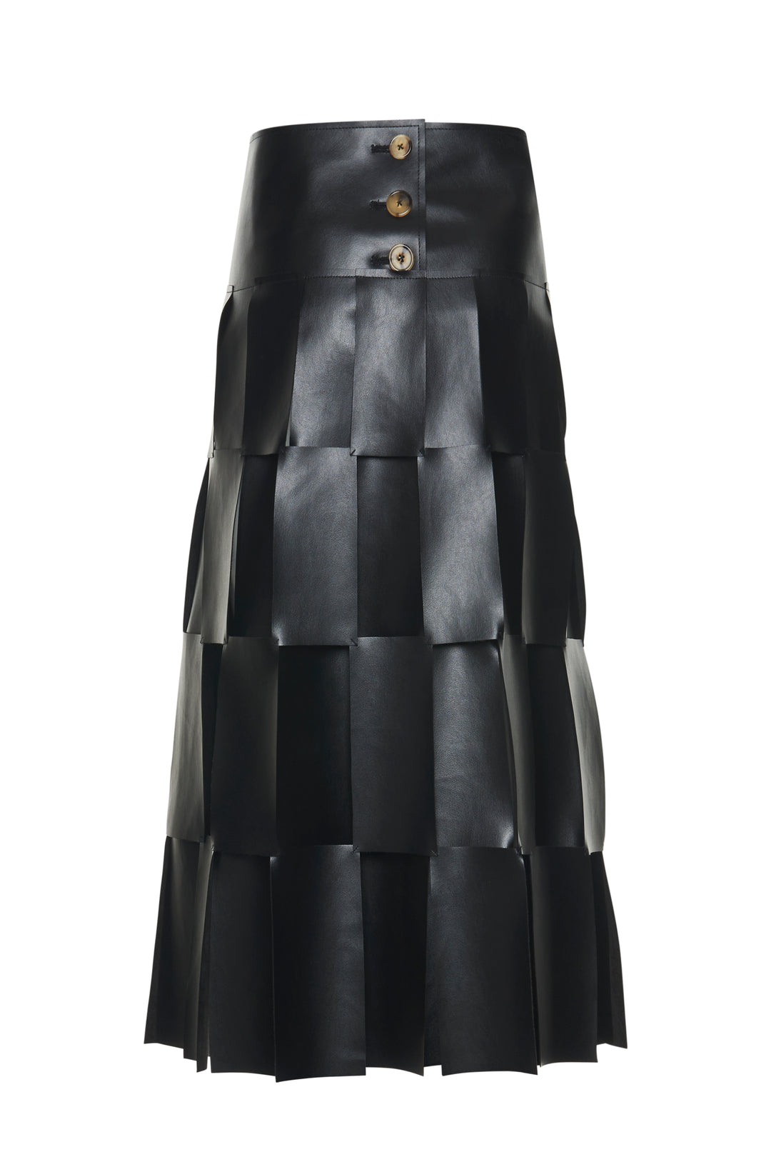 Midi Multi Rectangle Skirt Black