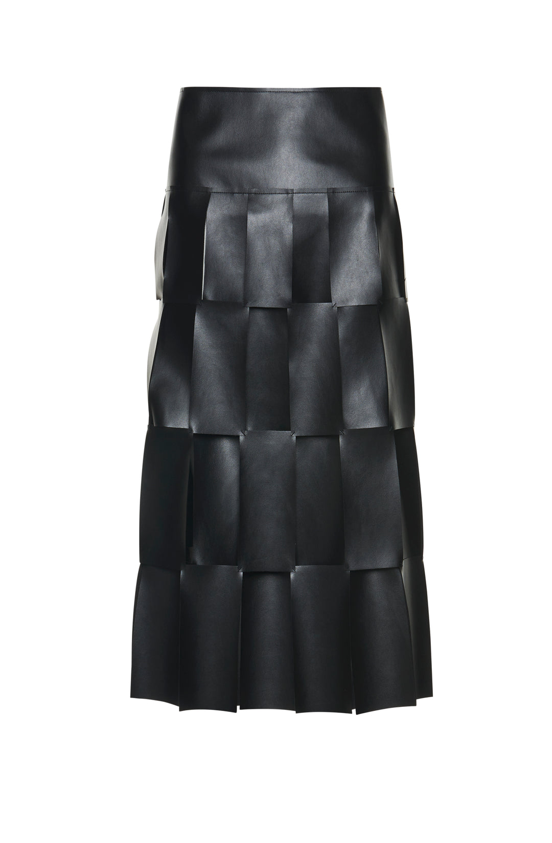 Midi Multi Rectangle Skirt Black