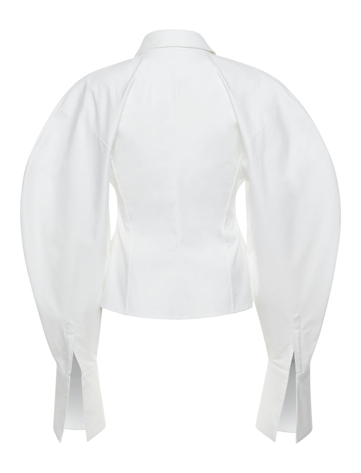 Puff Sleeve Shirt White