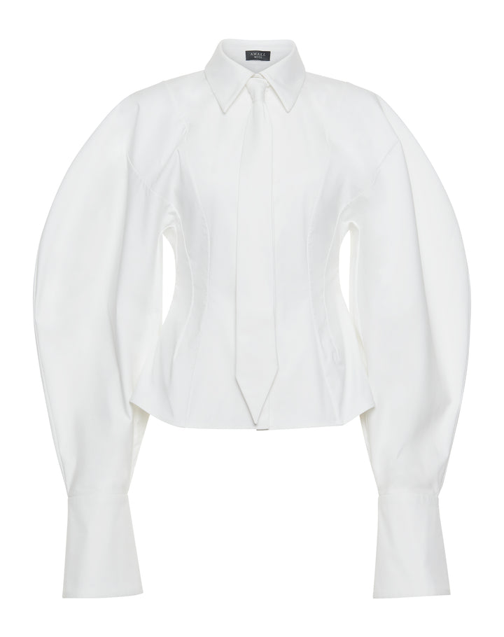 Puff Sleeve Shirt White