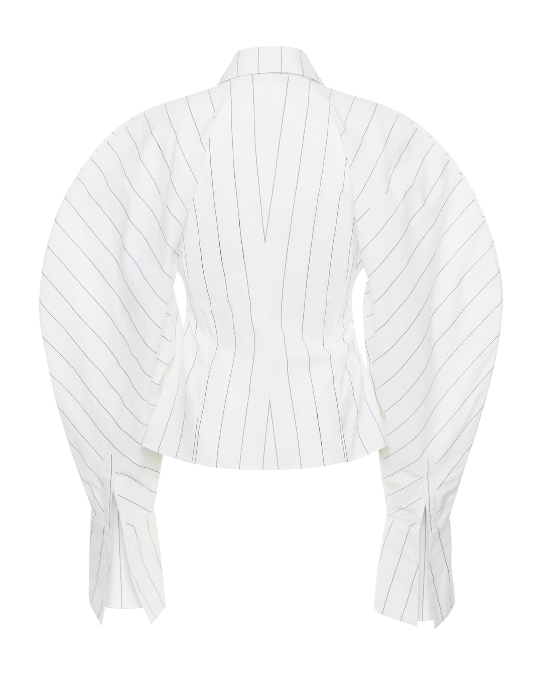 Puff Sleeve Shirt White Stripe
