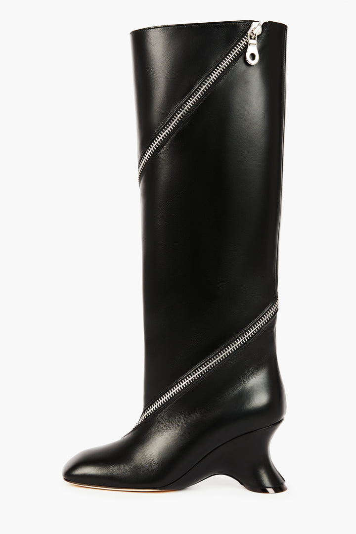 Tess Boot With Zip Black