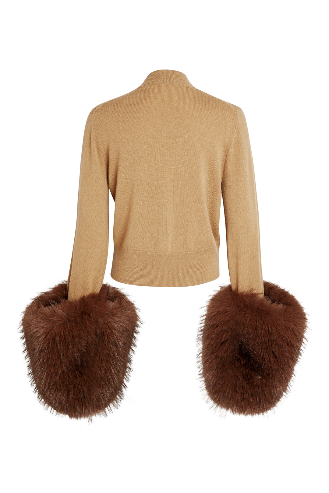 Knitted Cardigan Beige Brown