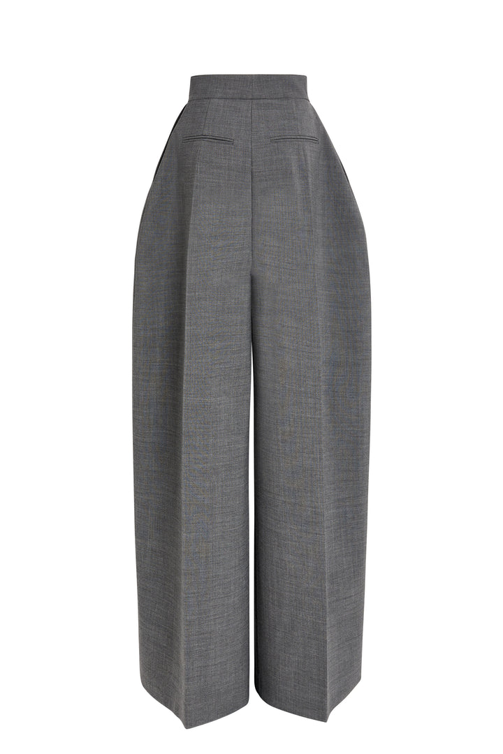Rounded Tailored Trousers Grey