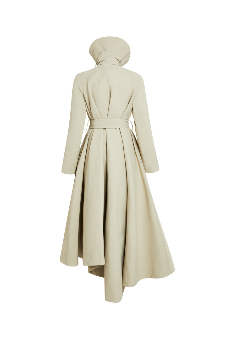 Flared Belted Trench Coat Light Khaki