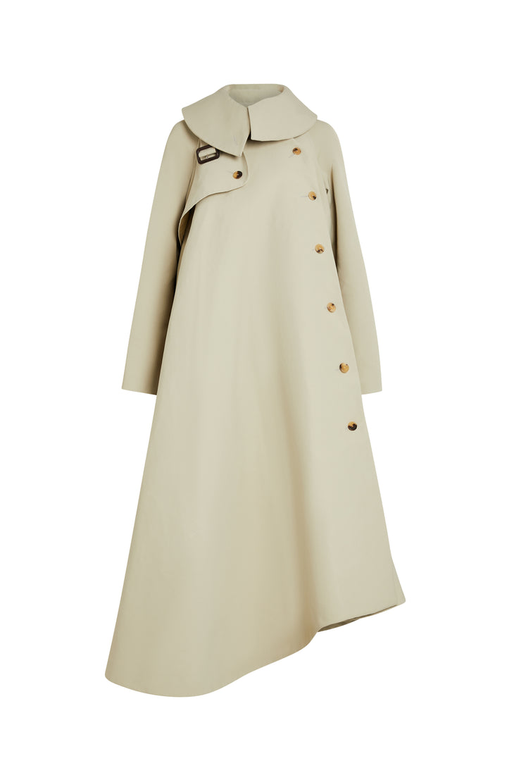 Flared Belted Trench Coat Light Khaki