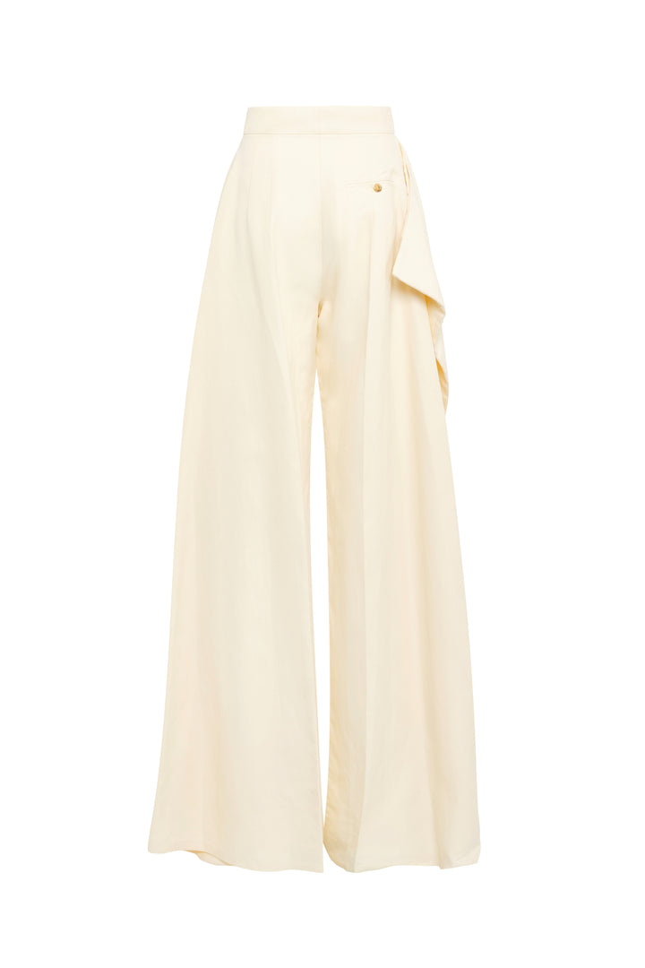 Slit Knee Trousers Ivory