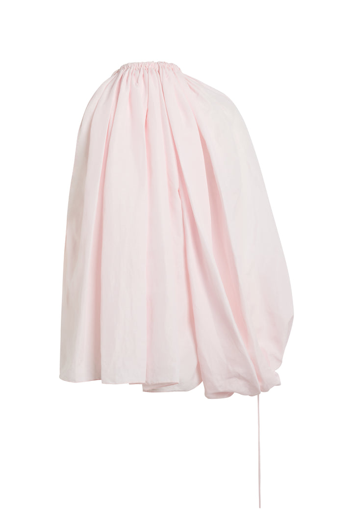 One-Sleeve Voluminous Top Pale Pink