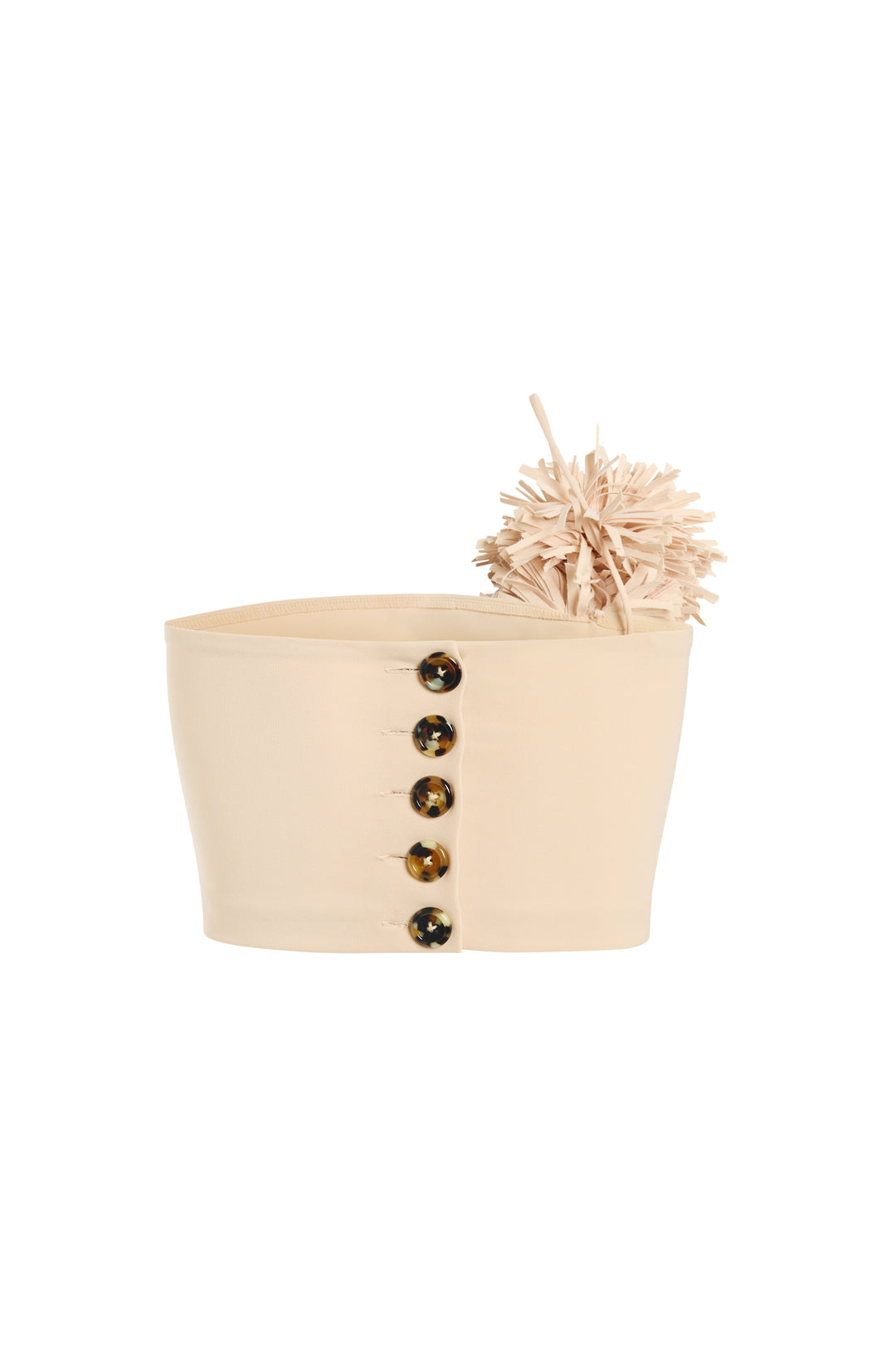 Bralette With Pom Pom Nude