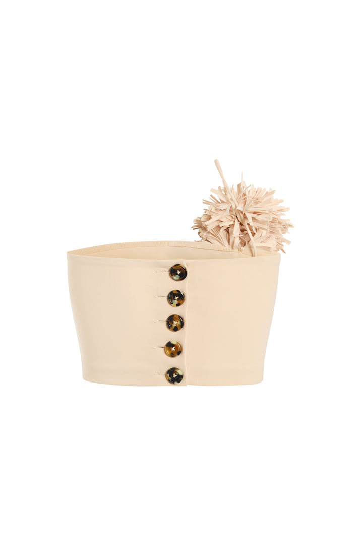 Bralette With Pom Pom Nude