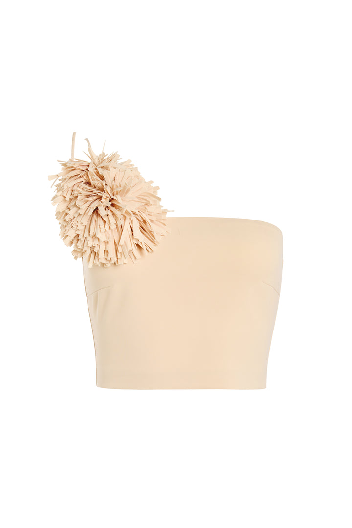 Bralette With Pom Pom Nude