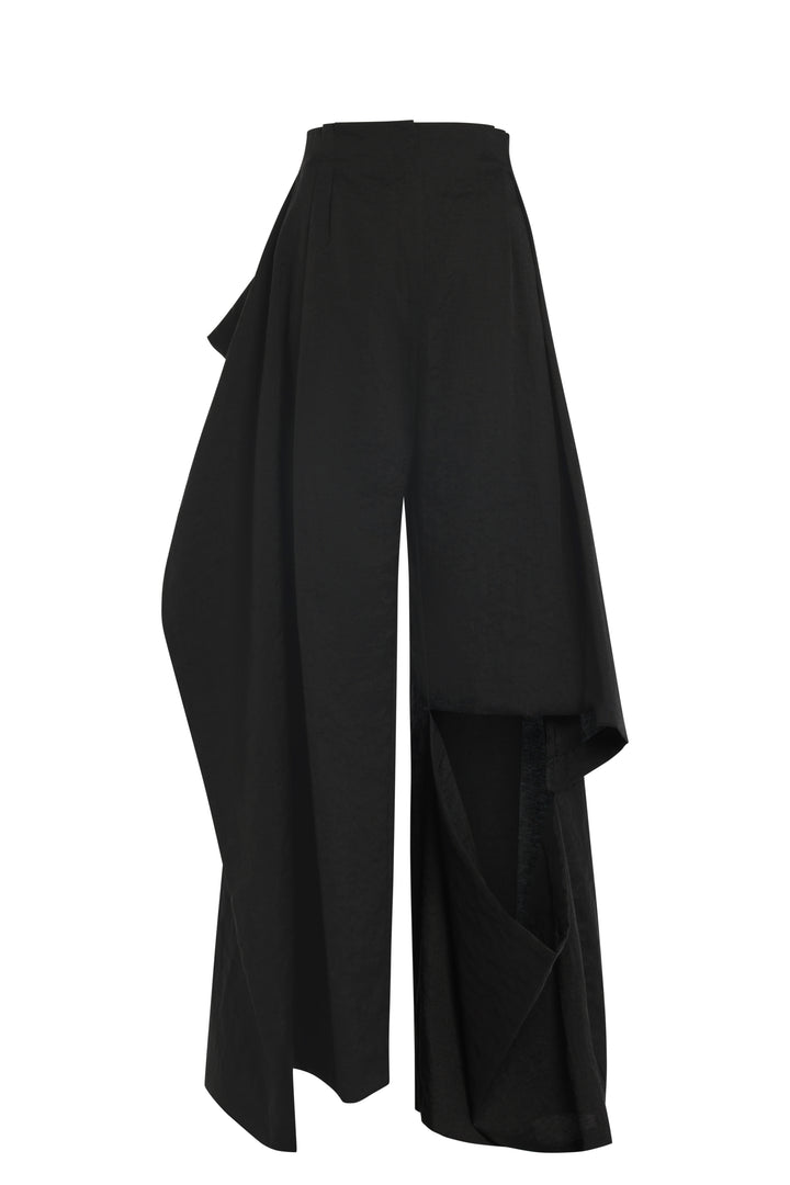 Slit Knee Trousers Dark Navy