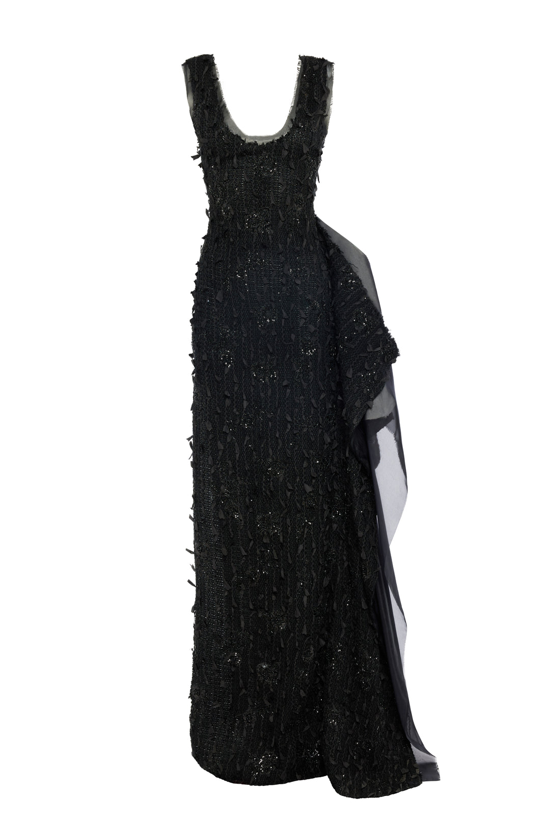 Tank Top Maxi Dress With Side Panel Detail Black