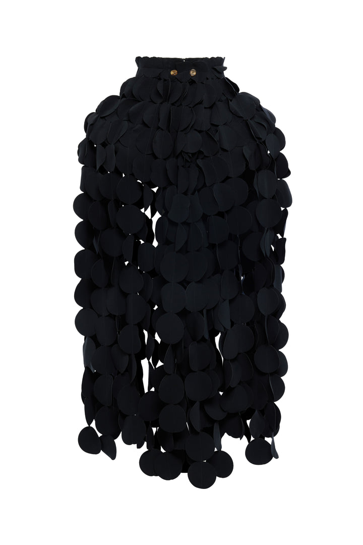 Basque Multicircle Skirt Black