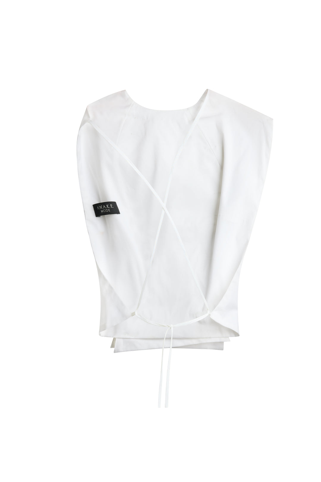 Open Back Bib-Front Top White