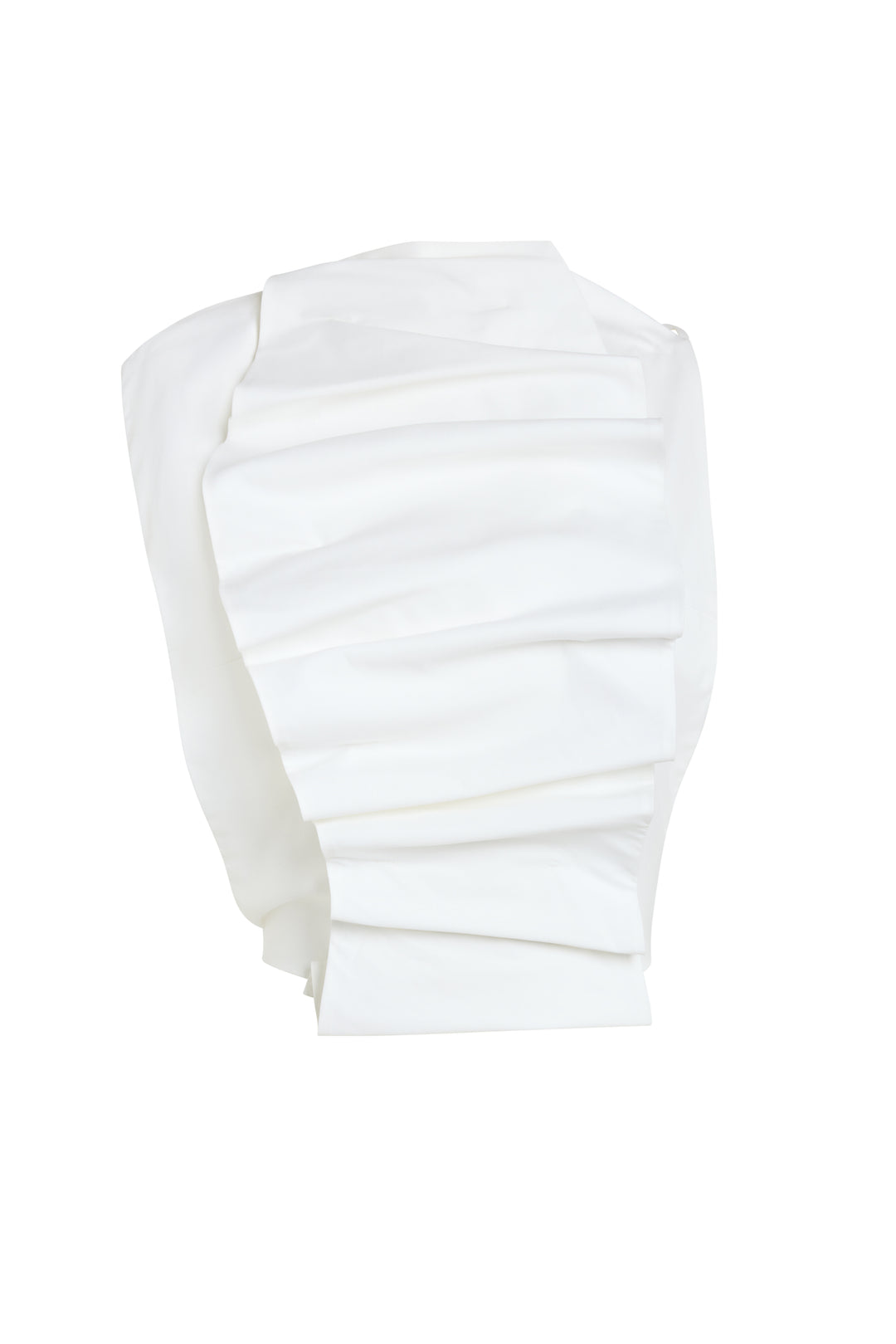 Open Back Bib-Front Top White