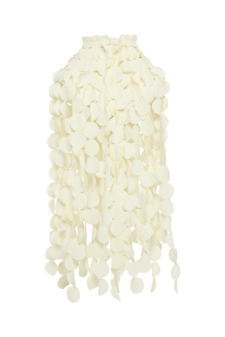 Basque Multicircle Skirt Ivory
